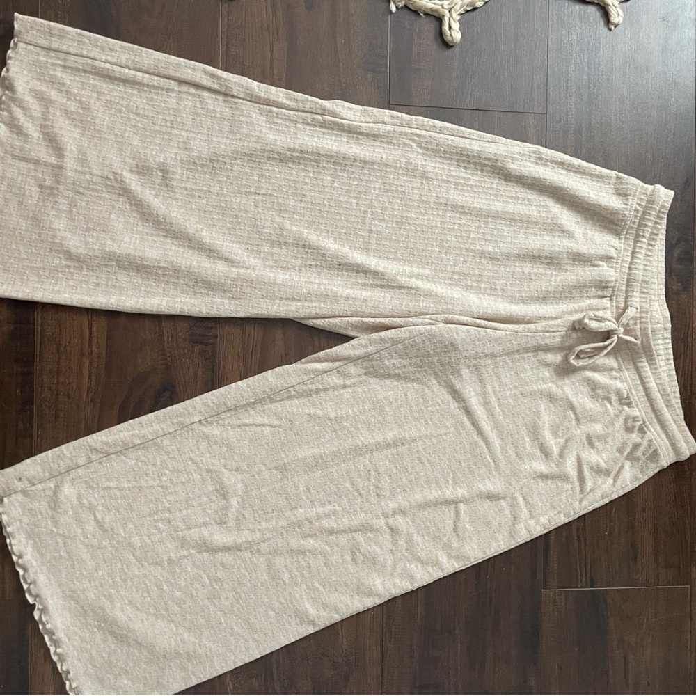 Target Pj Cream Wide-Leg Pants